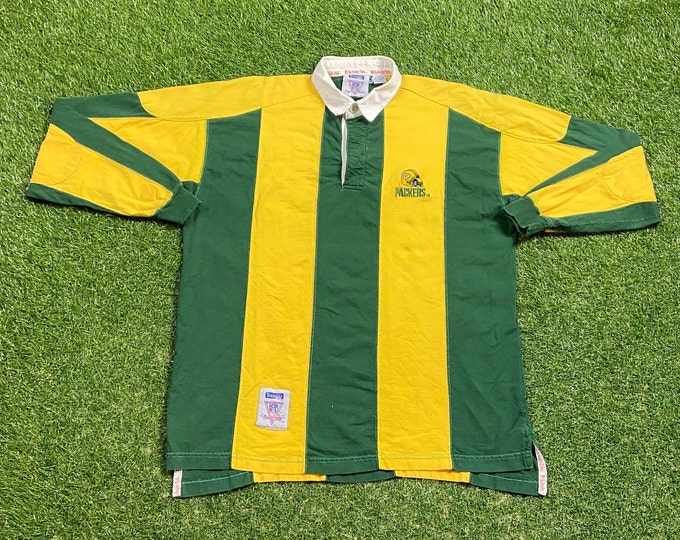 Vintage Green Bay Packers Long Sleeve Shirt Size Large L Cheese Heads NFL Football Wisconsin Favre 1990s 90s