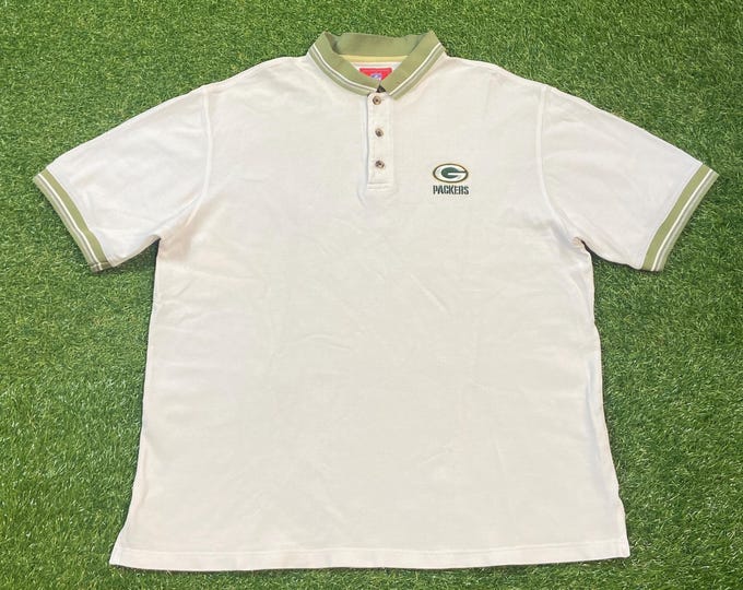 Vintage Green Bay Packers Polo Shirt Size Xtra Large XL NFL Football Wisconsin Pack Favre Cheese Head 1990s 90s