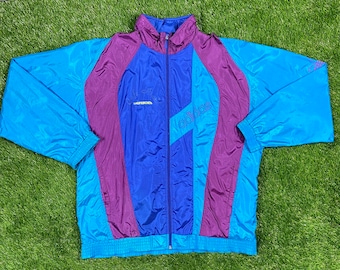 Vintage Adidas Windbreaker Jacket Zip Up XL 1980's 80's Rare All Sports Rain Athletic Wear Streetwear Light Jacket Classic Made in Germany
