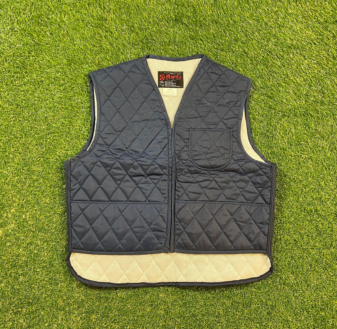 希少80s-90s St.Moritz WESTERNYORK DOWNVEST 1980s St. Moritz Puffer Vest M – The Barn Owl Vintage Goods