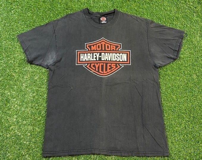 Vintage Harley Davidson Jones T Shirt Tee Hanes Made USA Size Xtra Large XL Little Rock Arkansas Bike Week 3D Eagle Motorcycle Biker 1990s