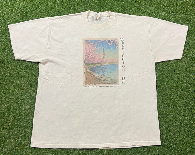 Vintage Washington DC United States of America T Shirt Tee Jerzees Size XXL 2XL District of Columbia Capital of USA 1990s 90s