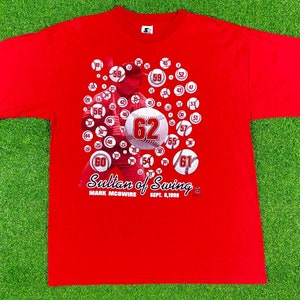Jahrgang St Louis Cardinals Mark McGwire Sultan von Swing T Shirt T-Shirt MLB Baseball Missouri Starter große 90er Jahre Karten 62 1990er Jahre Home Run