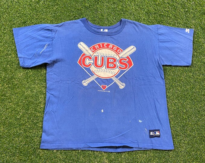 Vintage Chicago Cubs T Shirt Tee Starter Made USA Size Xtra Large XL MLB Baseball Illinois 1990s 90s