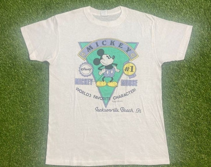 Vintage Mickey Mouse T Shirt Tee Anvil Made USA Size Xtra Large XL Walt Disney World Magic Kingdom Disneyland Classic Rare Jacksonville FL