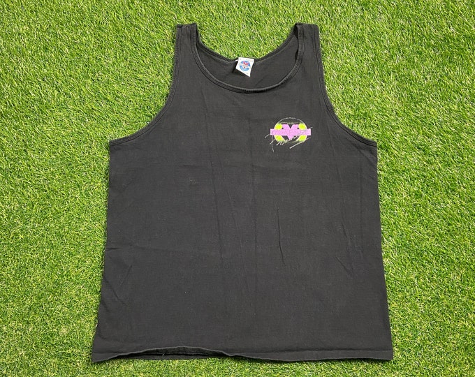 Vintage Vuarnet France Tank Top Shirt Tee Made USA Size Large L French Eyewear Brand Paris Europe 1990s 90s