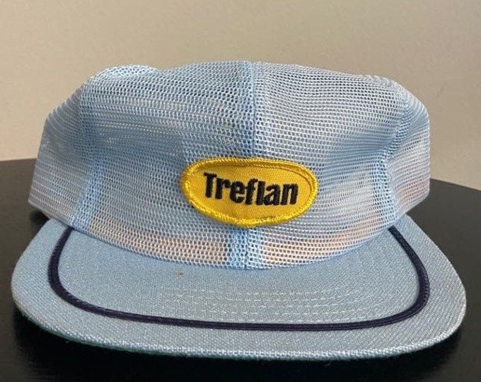 Vintage Treflan Strap Back Hat Bonner Made USA OSFA Gowan Company Agricultural Gardening 1980s 80s