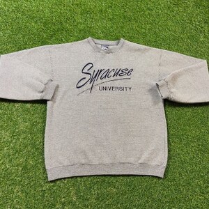 Vintage Syracuse University Crewneck Sweatshirt Pro Player Size Medium M New York Orangemen NCAA College Basketball Ny 1990s 90s Pull Over