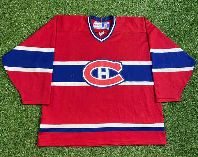 Vintage Montreal Canadiens Hockey Jersey CCM Made in Canada Size Xtra Large XL NHL Hockey Canada 1990s 90s