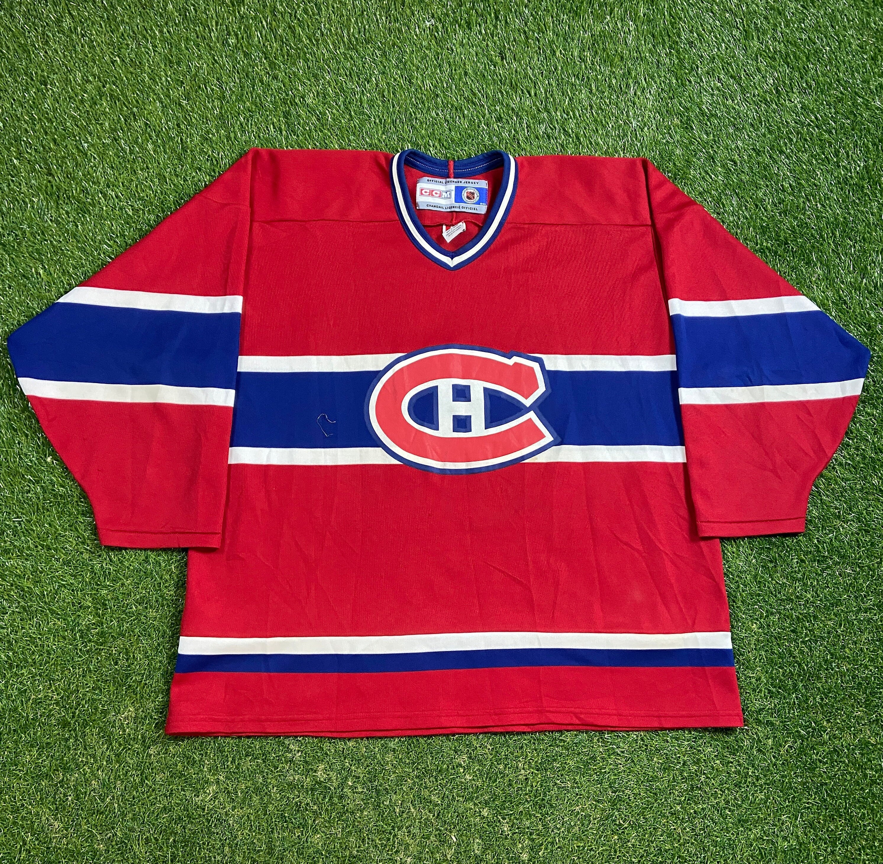 Vintage Calgary Flames LARGE MASKA Jersey CCM Hockey NHL shirt M58