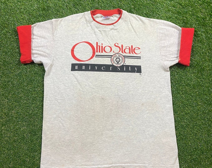 Vintage University of Ohio State T Shirt Tee Jays Made USA Size Xtra Large XL Cleveland NCAA College Football Buckeyes Classic 90's