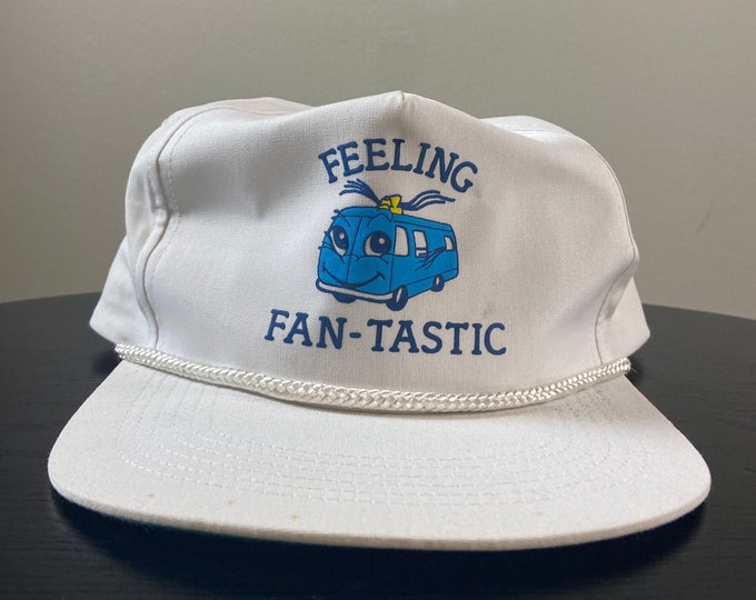 Vintage Feeling Fan-tastic Snapback Hat Funny Saying Comical Cap 1980s 80s Trucker Hat
