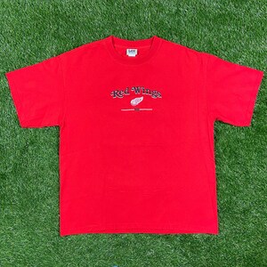 Vintage Detroit Red Wings T Shirt Tee Lee Sport Size Xtra Large XL NHL Hockey 1990s 90s Michigan