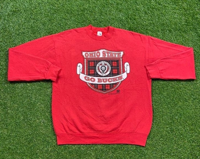 Vintage Ohio State University OSU Crewneck Sweatshirt Made Usa Size Xtra Large XL NCAA College Football Basketball Cleveland Pull Over