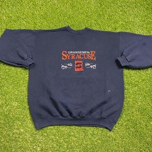 Vintage Syracuse University Crewneck Sweatshirt Made USA Size Large L New York Orangemen NCAA College Basketball Ny 1990s 90s Pull Over