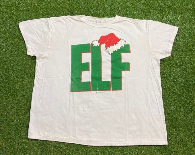 Vintage Elf T Shirt Tee Size Xtra Large XL Santa Claus Christmas Presents Gifts Holiday Party Merry Xmas Classic 1990s 90s