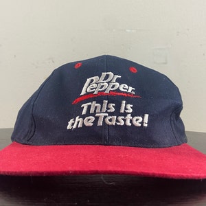 Chapéu vintage Dr. Pepper Snapback OSFA Soda Refrigerante Coco Cola Keurig anos 90 90