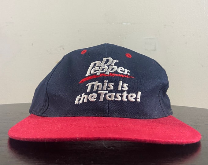 Vintage Dr. Pepper Snapback Hat OSFA Soda Soft Drink Coco Cola Keurig 1990s 90s