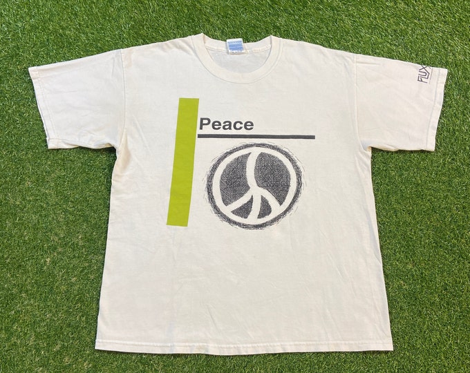 Vintage Peace T Shirt Tee Gildan Size Xtra Large XL Green Day Planet Earth Classic 1990s 90s