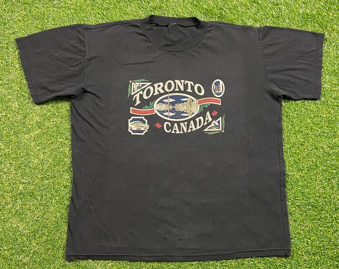 Vintage Toronto Canada T Shirt Tee Size Xtra Large XL Ontario Blue Jays Raptors Drake The 6