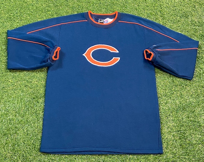 Vintage Chicago Bears Crewneck Sweatshirt Puma Size Youth XL NFL Football NFC Illinois Pull Over Oversized 1990s 90s