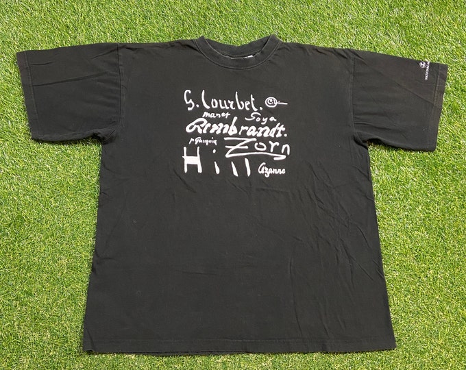 Vintage National Museum T Shirt Tee Size Xtra Large XL Smithsonian Famous Artists Signatures Art Science Arts Humanities 1990s 90s Rembrandt