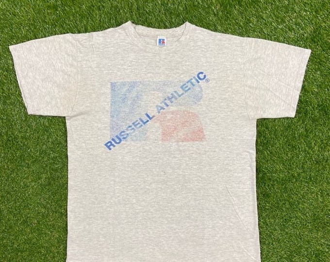 Vintage Russell Athletic T Shirt Tee Made USA Size Large L 1990s 90s Sportswear
