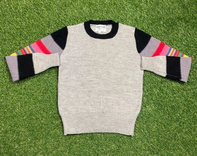 Vintage Multicolor Knitted Crewneck Sweater Espirit de Ski Size Large L Quality Warm Winter Fashion Pull Over Oversized 1990s 90s