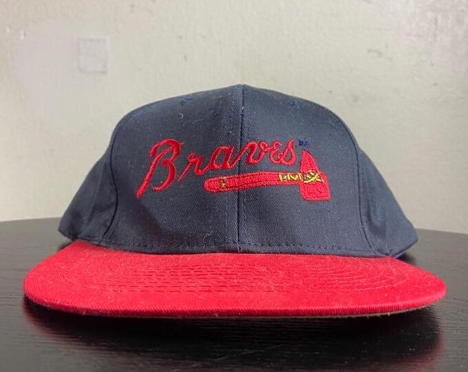Vintage Atlanta Braves Snapback Hat OSFA MLB Baseball Georgia ATL National League Classic Hank Aaron Classic 1990s 90s