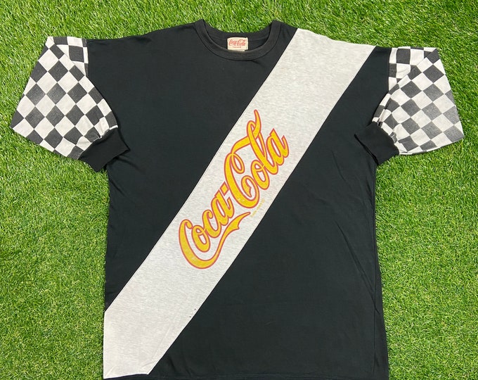 Vintage Rare Coca Cola Coke Long Sleeve Shirt Made USA Size OSFA Fits like Large Classic Cola Soda Pepsi