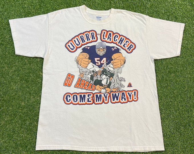 Vintage Chicago Bears T Shirt Tee Gildan Size Xtra Large XL NFL Football Illinois Da Bears Brian Ulacher 1990s 90s