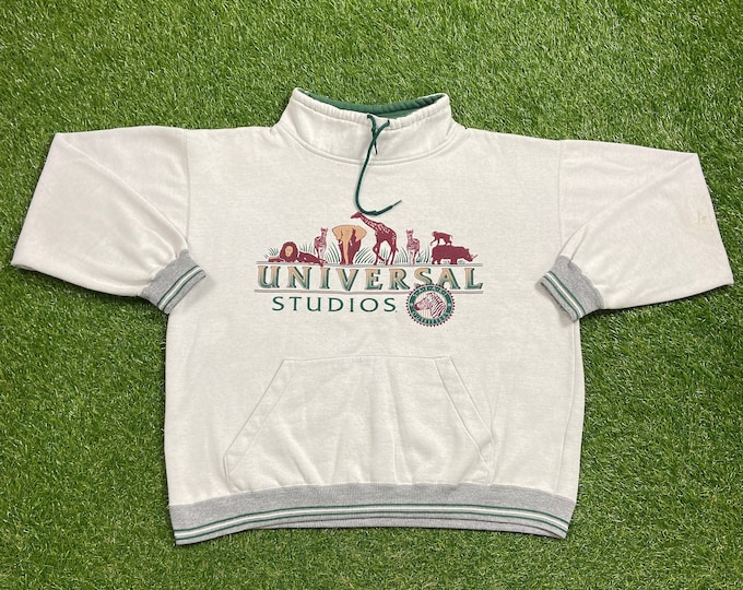 Vintage Universal Studios Sweatshirt Gear For Sports Size Medium M Orlando FL California Amusement Park Theme Park Pull Over Oversized