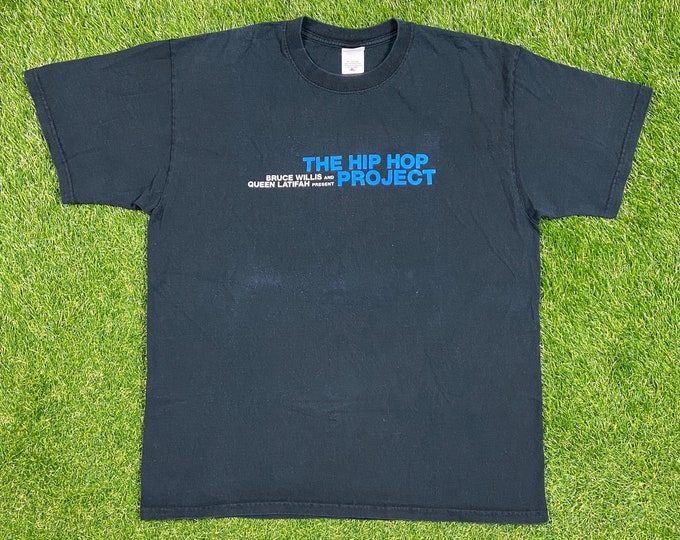 Vintage The Hip Hop Project T Shirt Tee Anvil Size Xtra Large Bruce Willis Queen Latifah 1990s 90s
