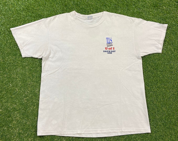 Vintage University Of Illinois T Shirt Tee Champion Made USA Size Xtra Large XL NCAA Fighting Illini Bookstore Classic Chief 1990s 90s