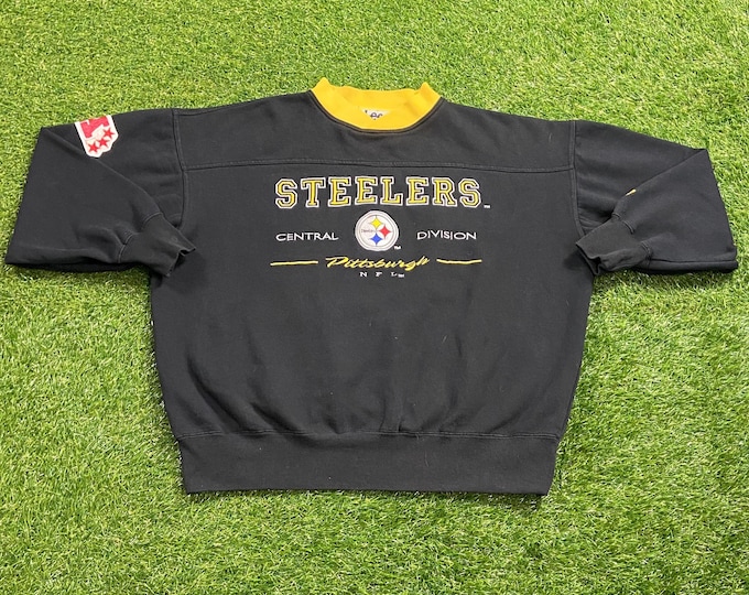 Vintage Pittsburgh Steelers Crewneck Sweatshirt Lee Sport Size Large L NFL Football Pennsylvania 1990s 90s Pull Over Oversized
