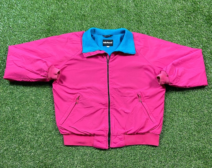 Vintage Helly Hansen Winter Jacket Size Large L Warm Zipper Jacket Windbreaker Mens 1980s 80s Sports Coat Hiking Coat Norway Outdoors