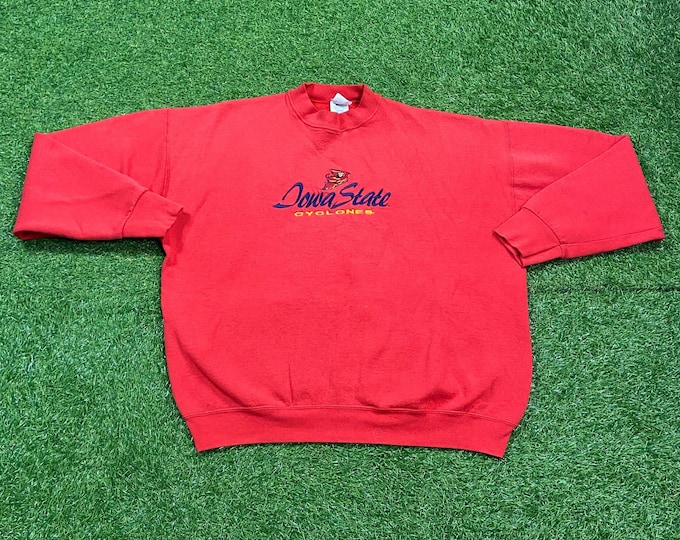 Vintage University of Iowa State Cyclones Crewneck Sweatshirt Size Xtra Large XL NCAA College Football Pull Over Oversized 1990s 90s