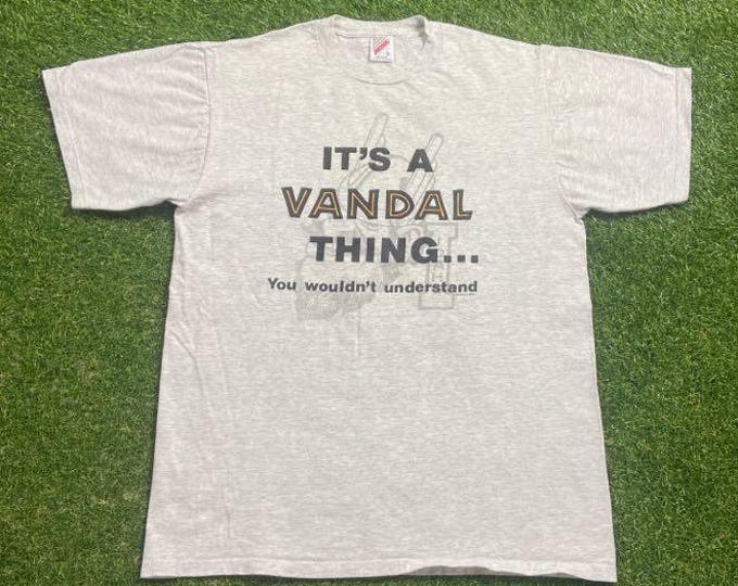 Vintage University of Idaho T Shirt Tee Made USA Size Large L NCAA College Football Vandals Moscow Yellowstone National Park 1990s 90s