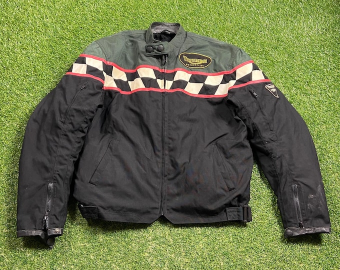 Vintage Triumph Motorcycle Jacket Size Medium M Harley Davidson Rare Quality Fit Biker HOG 1990s 90s