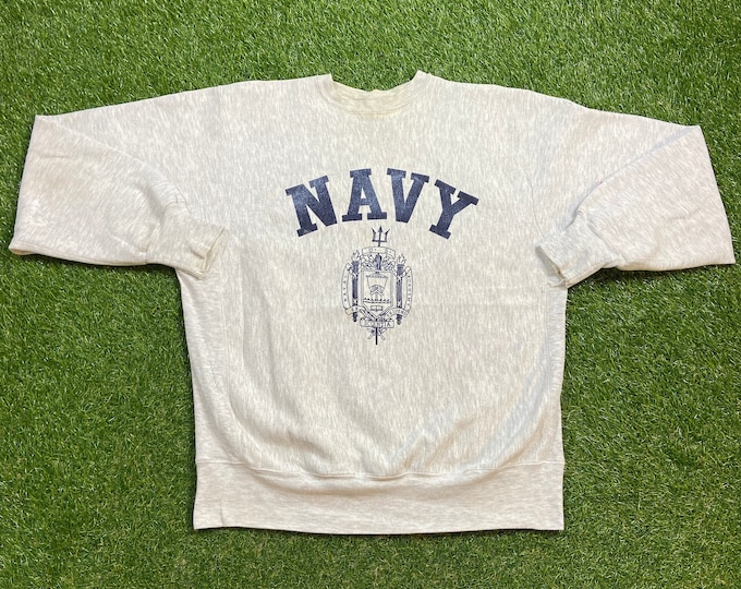 Vintage United States Navy Crewneck Sweatshirt Size Xtra Large XL Marines Army United States Military Veteran Sea 90s Pull Over Oversized