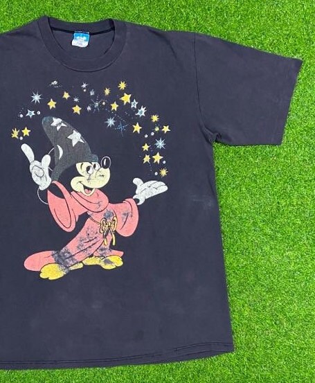 Vintage Disney Mickey Mouse Fantasia Tee T Shirt 1990s Walt Disney 