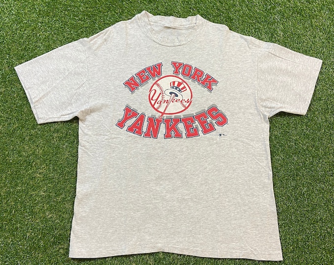 Vintage New York Yankees T Shirt Tee Size Large L MLB Baseball Nyc Bronx Jeter Classic 1990s 90s