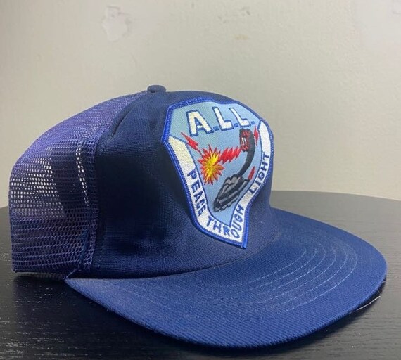 Vintage All Peace Through Light Snapback Hat Made… - image 2