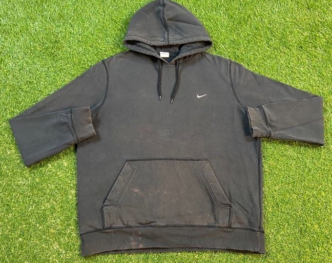 Vintage Nike Hoodie Sweatshirt Size Xtra Large XL Just Do It! 1990s Athletic Wear Original Classic Soft Pull Over Oversized Swoosh Check