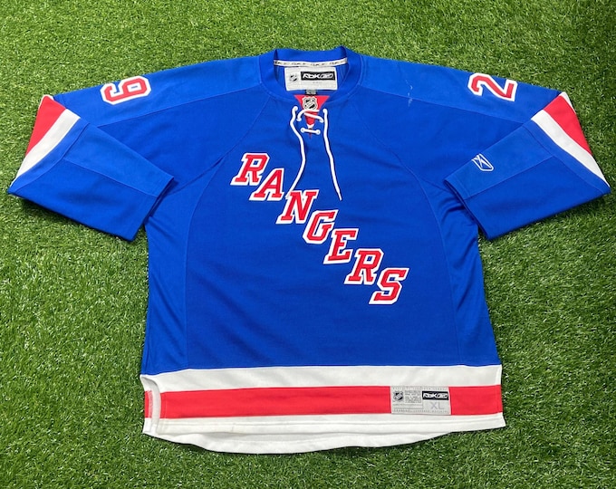 Vintage New York Rangers Ryan Clowe #29 Autographed Hockey Jersey Reebok Size Xtra Large XL NHL Hockey Ny Liberty 00s