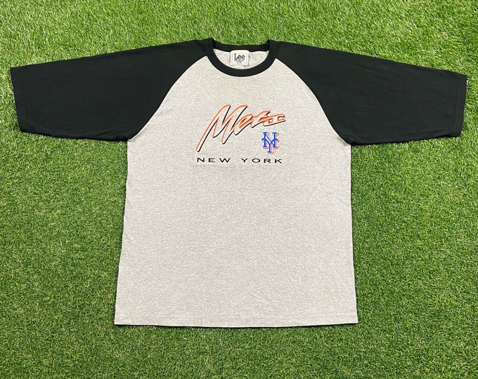Vintage New York Mets T Shirt Tee Lee Sport Made Usa Size Xtra Large XL MLB Baseball 1990s 90s Classic Queens NY