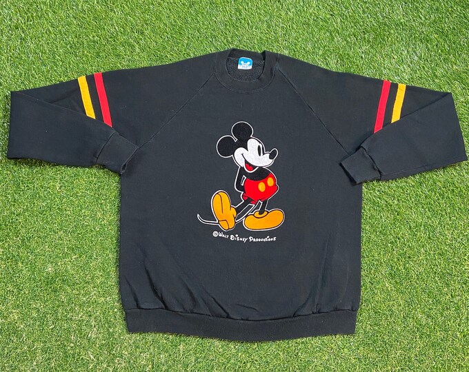 Vintage Mickey Mouse Crewneck Sweatshirt Made USA Size Xtra Large XL Walt Disney World Magic Kingdom WDW 1990s 90s Pull Over Oversized