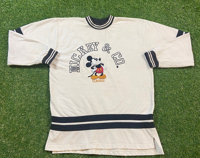 Vintage Mickey Mouse Crewneck Sweatshirt Xtra Large XL Walt Disney World WDW Disneyland Magic Kingdom 1990s 90s Pull Over Oversized As Is
