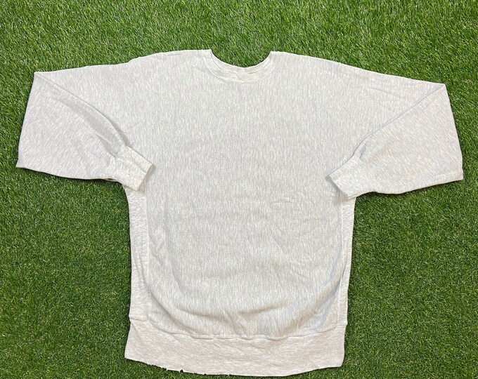 Vintage Plain Gray Champion Crewneck Sweatshirt Size XXL 2XL Quality 1990's Oversized Comfy Great Fit Original 90s Pull Over