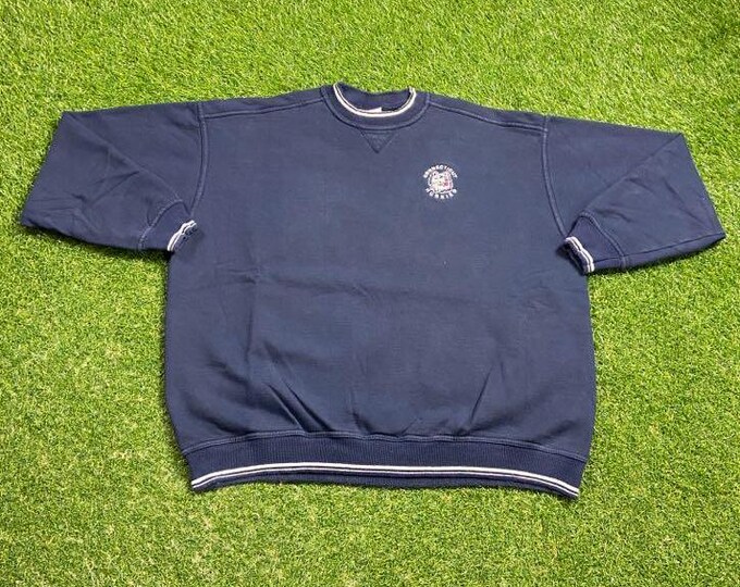 Vintage University of Connecticut Huskies UCONN Crewneck Sweatshirt Size Xtra Large XL NCAA College Basketball Pull Over Oversized 1990s 90s